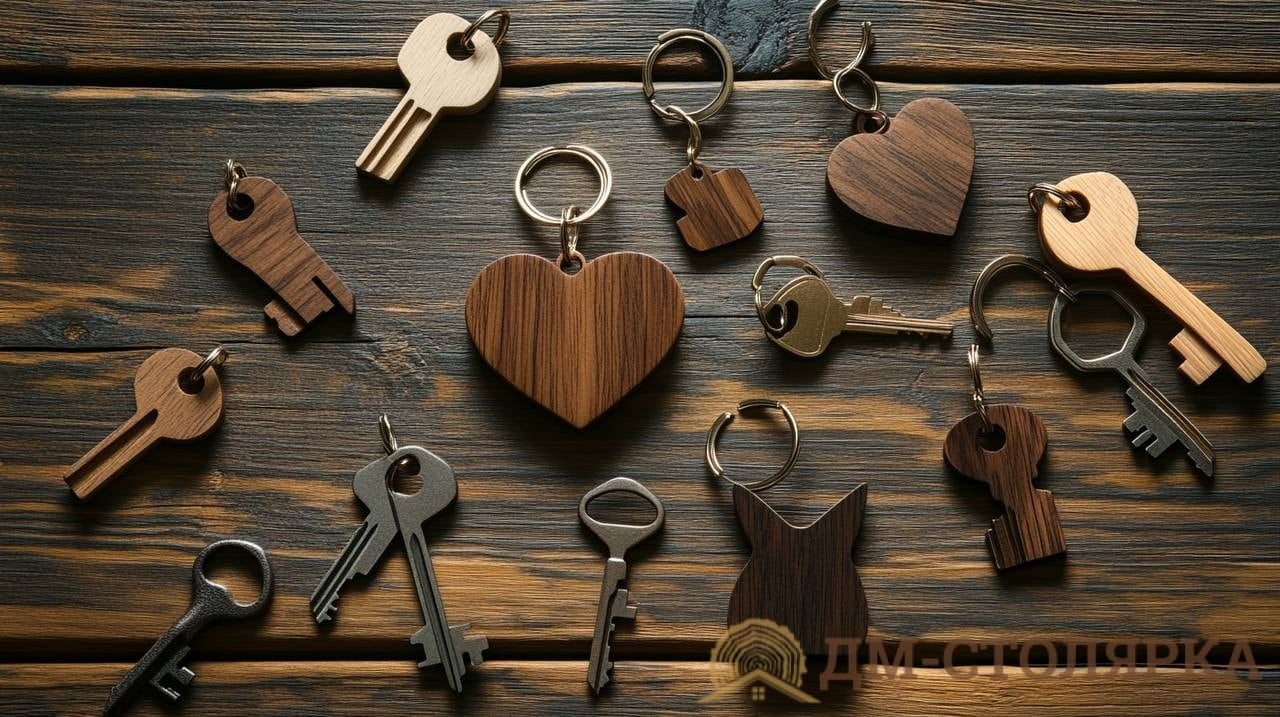 Весёлый рассказ о деревянных брелоках, которые украшают ключи и поднимают настроение.