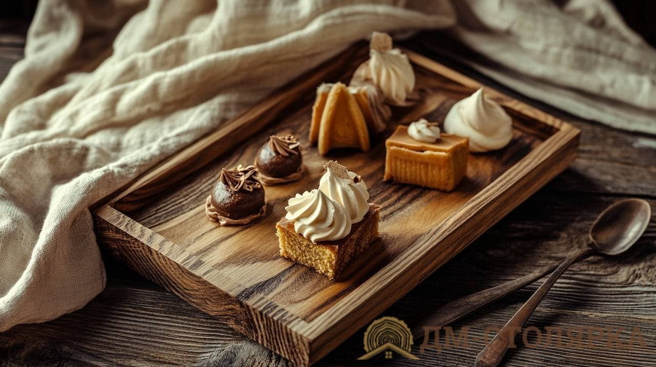 Как поднос из дерева делает подачу десертов эффектной и добавляет вкусности.