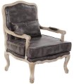SILLÓN PU RUBBERWOOD DESGASTADO MARRÓN