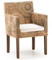 SILLÓN RATTAN BANANA CÍRCULOS CON COJÍN