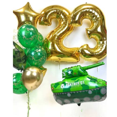 доставка шариков Москва. Шары с гелием на 23 февраля