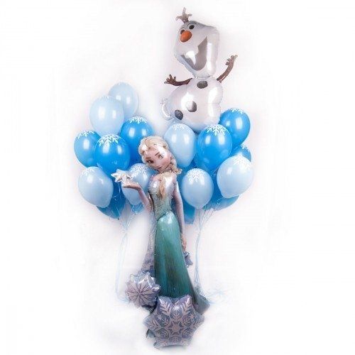 Букет шаров, композиция ХОЛОДНОЕ СЕРДЦЕ