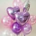 фольгированный шар сердце сиреневый в магазине МимоДутти
