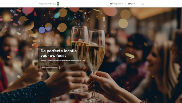 Nieuwe website van Partycentrum Ons Huis Rheden 