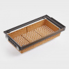 Выдвижная корзина из ПВХ ротанга со стеклянной панелью Unihopper 600мм c доводчиком clip-on NAKA