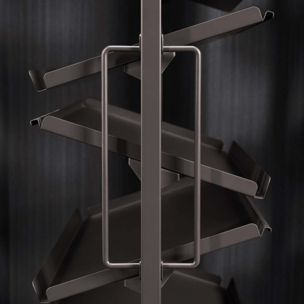 360* вращ. 8-ми ур. стойка для обуви Unihopper 700 мм, в базу 800мм, с доводчиком, Moka