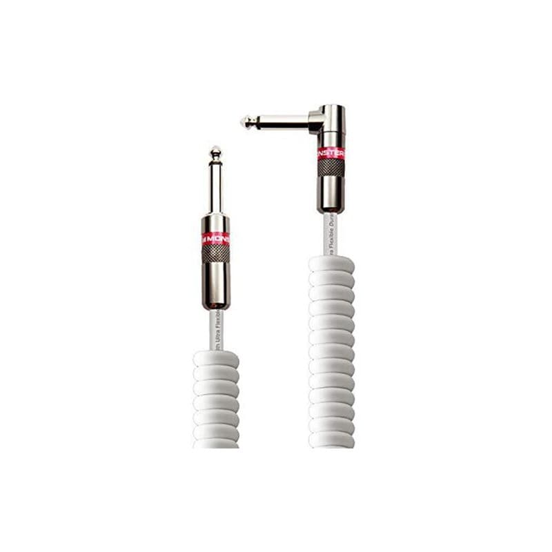 Monster Cable 600498 Classic Cable Instrumento Espiral 3.6 mts Blanco