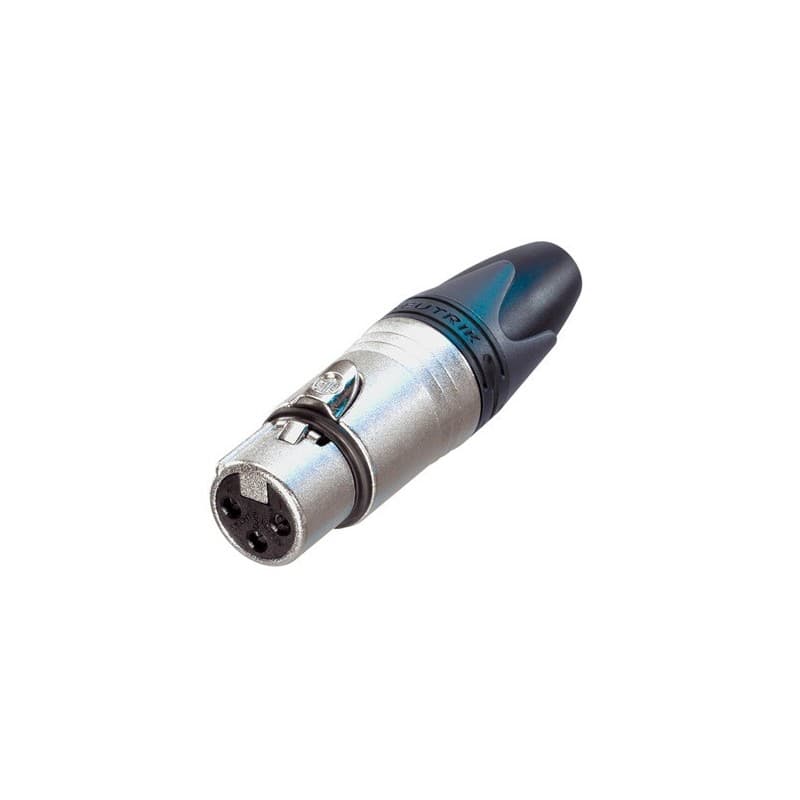 Neutrik NC3FXX XLR Hembra volante cromado 3 pines