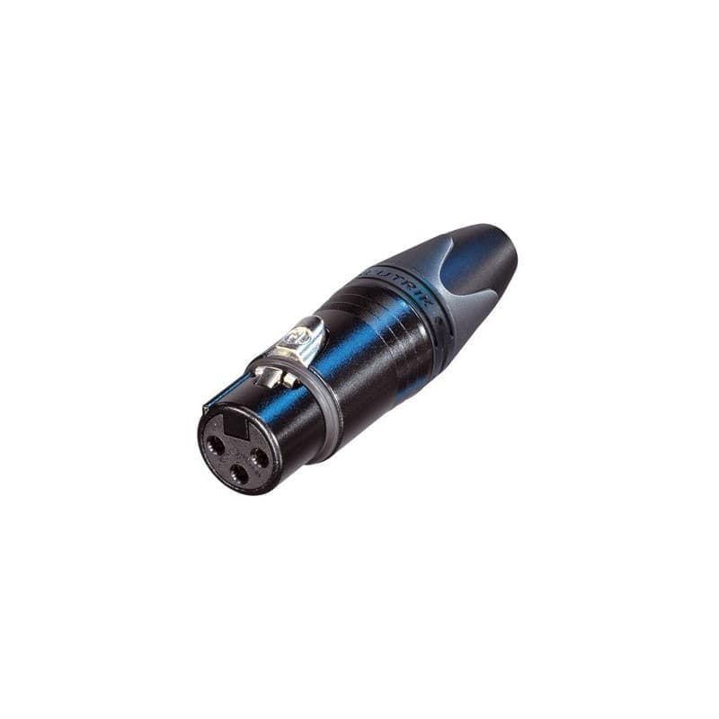 Neutrik NC3FXX-BAG XLR Hembra volante negro 3 pines