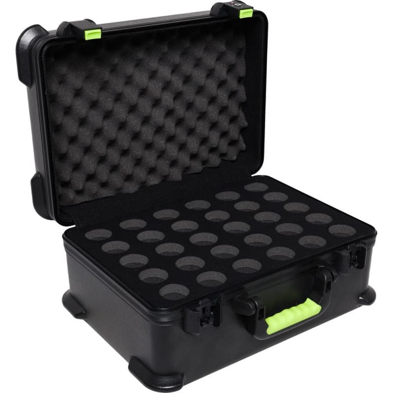 Gator SH-MICCASE30 Estuche moldeado con soportes para 30 micrófonos con cable TSA