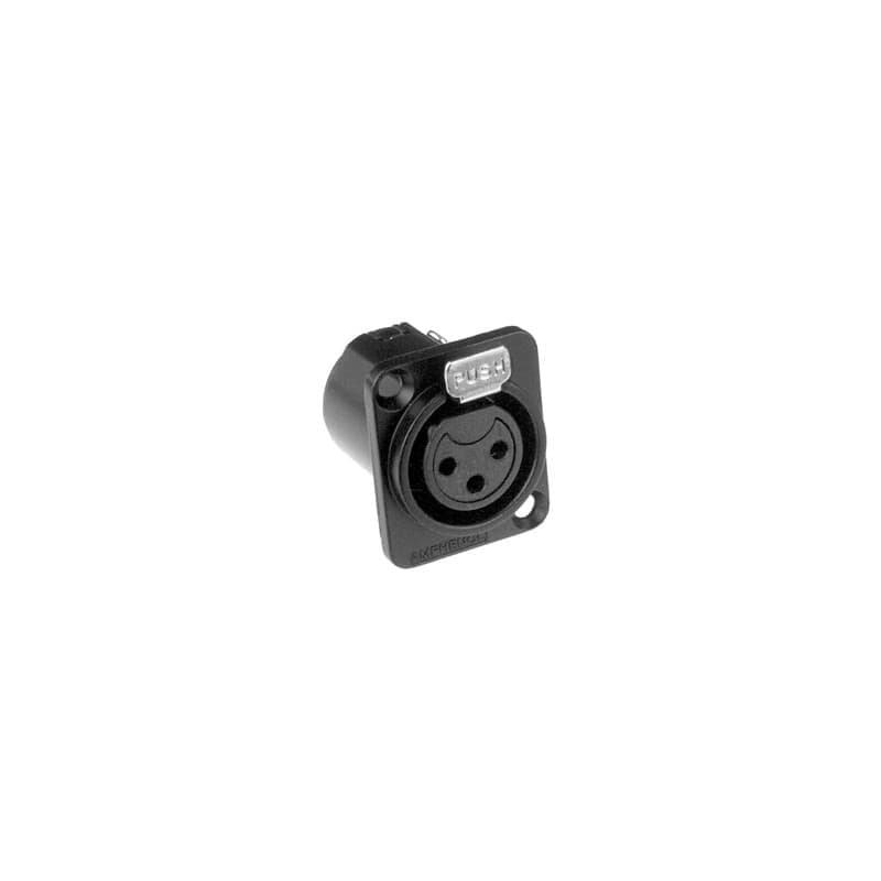 Amphenol AC3FDZB Conector XLR panel Hembra Negro