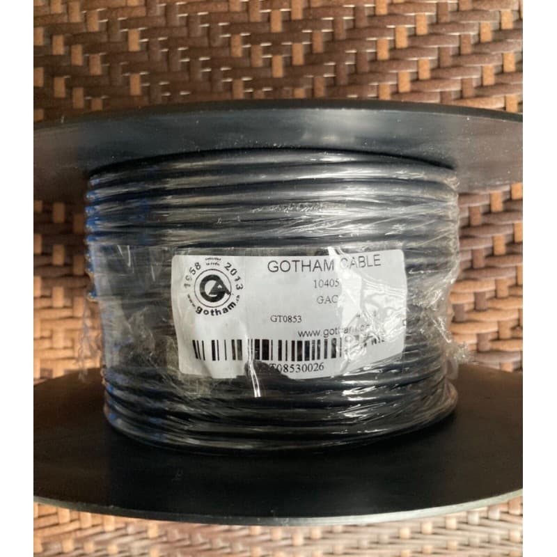 Gotham 10495 Cable Microfono Negro GAC-2A (6mm) (Rollo 100 mts)