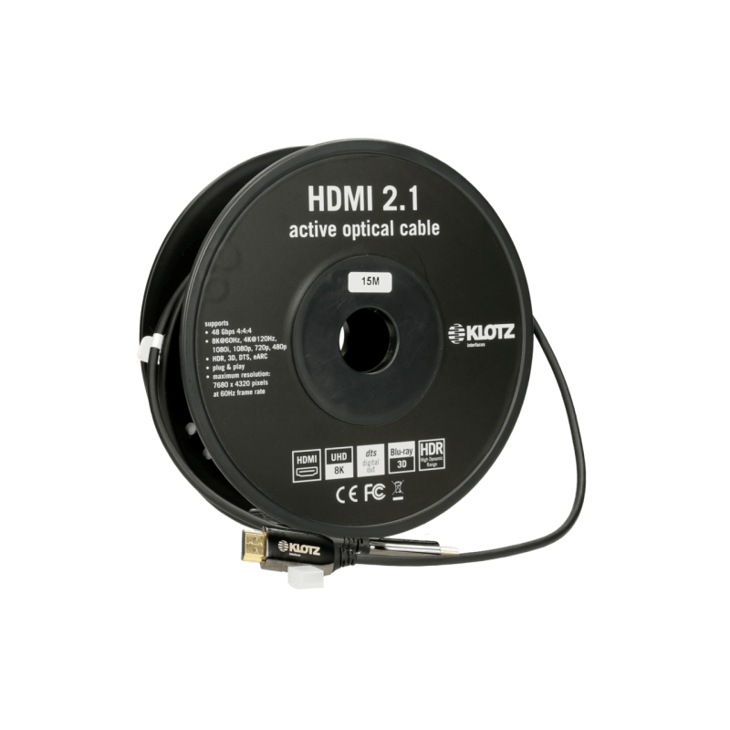 Klotz FOAUH015 HDMI 2.1 15 mts A-A gold