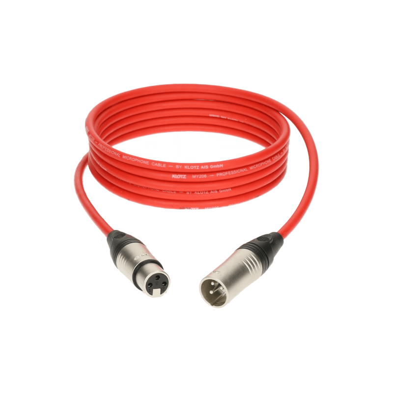 Klotz M1K3FM0750 Cable de microfono 7,5 mts Rojo