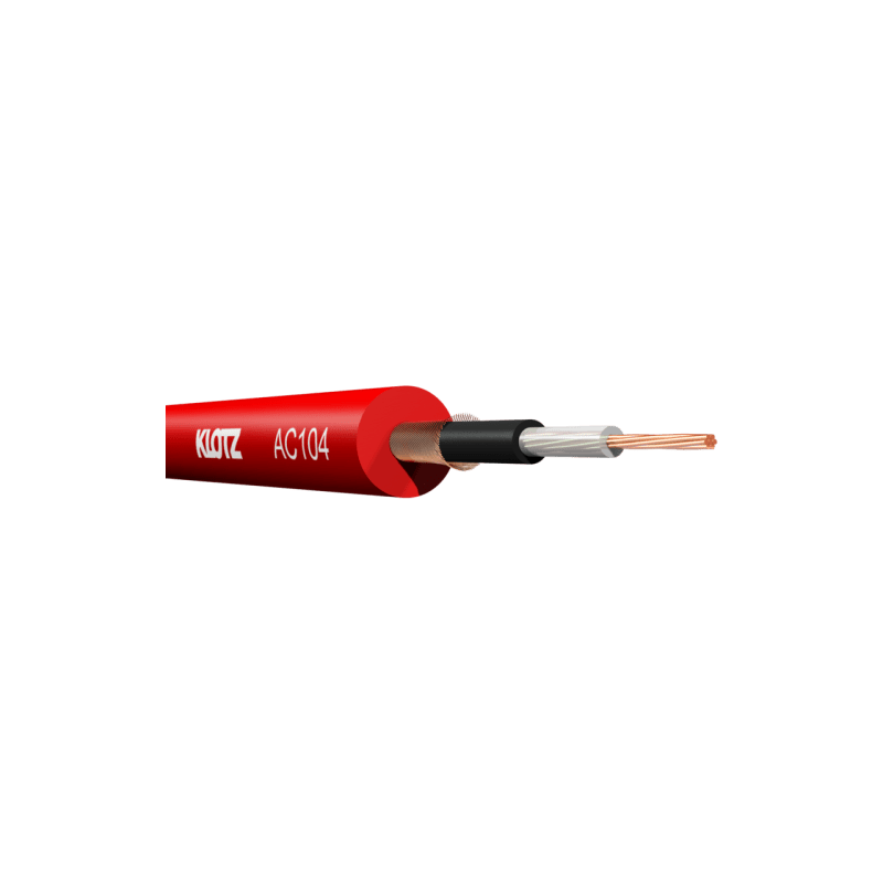 Klotz AC104RT.100 Cable desbalanceado rojo 0,22mm (metro) Aleman