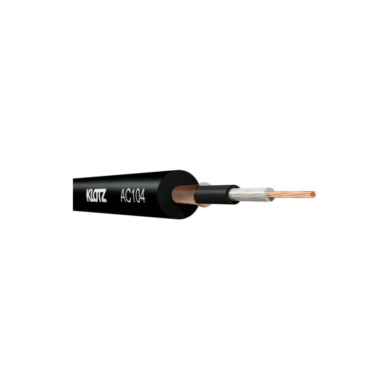 Klotz AC104SW.100 Cable desbalanceado negro 0,22mm (Rollo 100 metros)