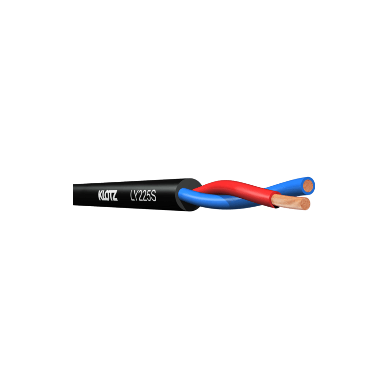 Klotz LY225S.100 Cable de parlante 2 x 2,5mm PVC Negro (metro)