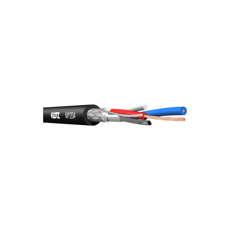 Klotz MY204SW.100 Cable patch/install awg24 2x0,22mm negro (Rollo 100 metros)