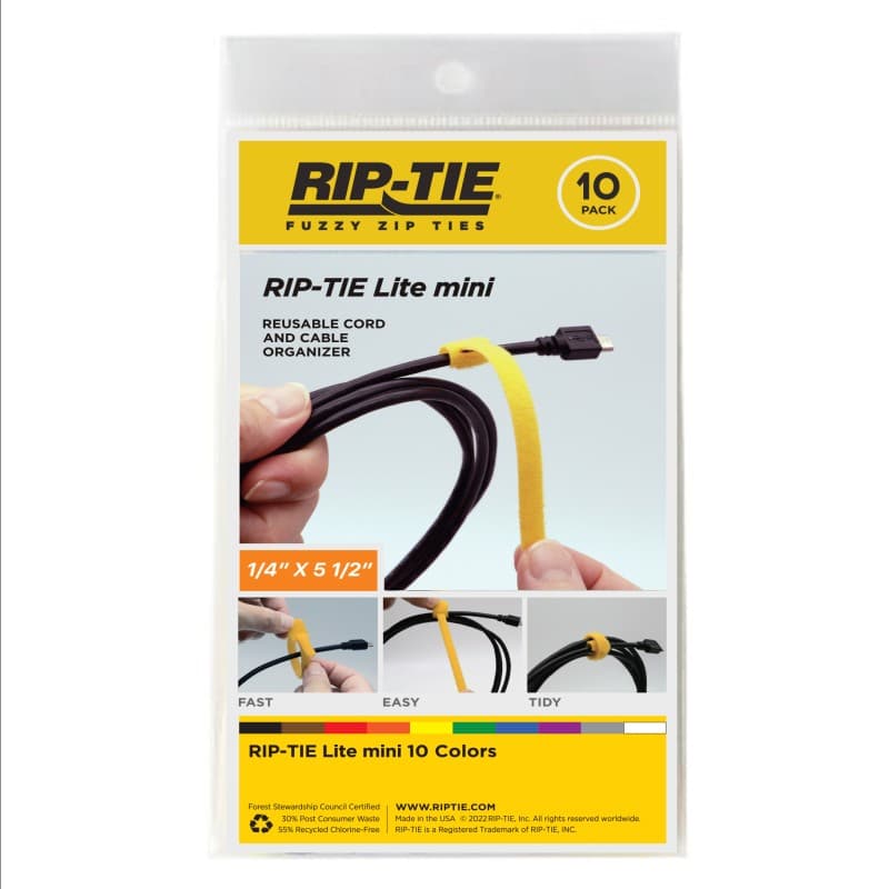 Rip-Tie Y-55-Q10-RW Amarras Lite Mini (10 pack)