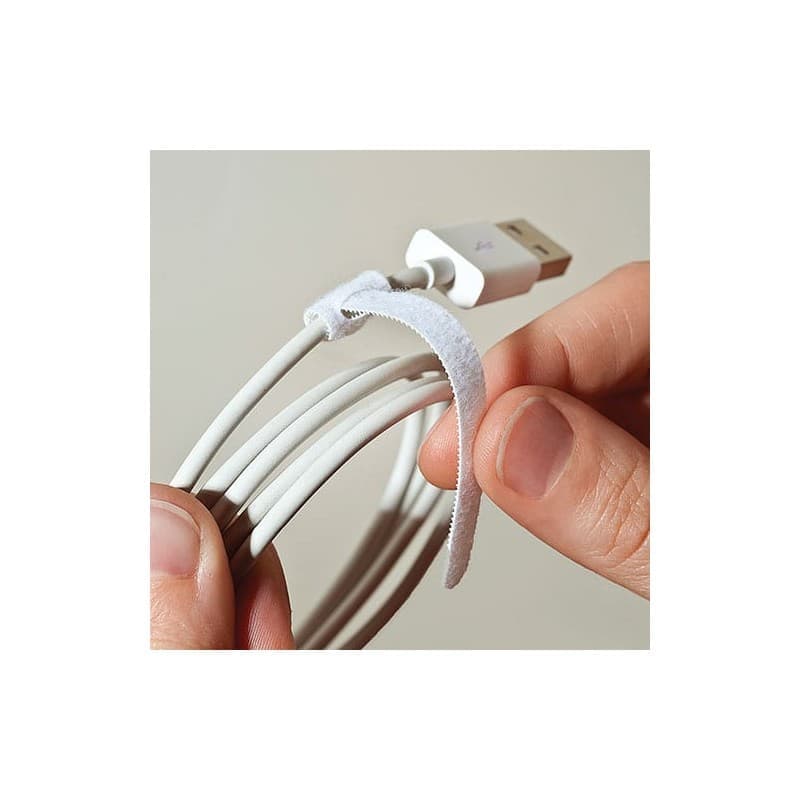 Rip-Tie Q-35-007-W amarra cable blanco para cable delgado (set de 7)