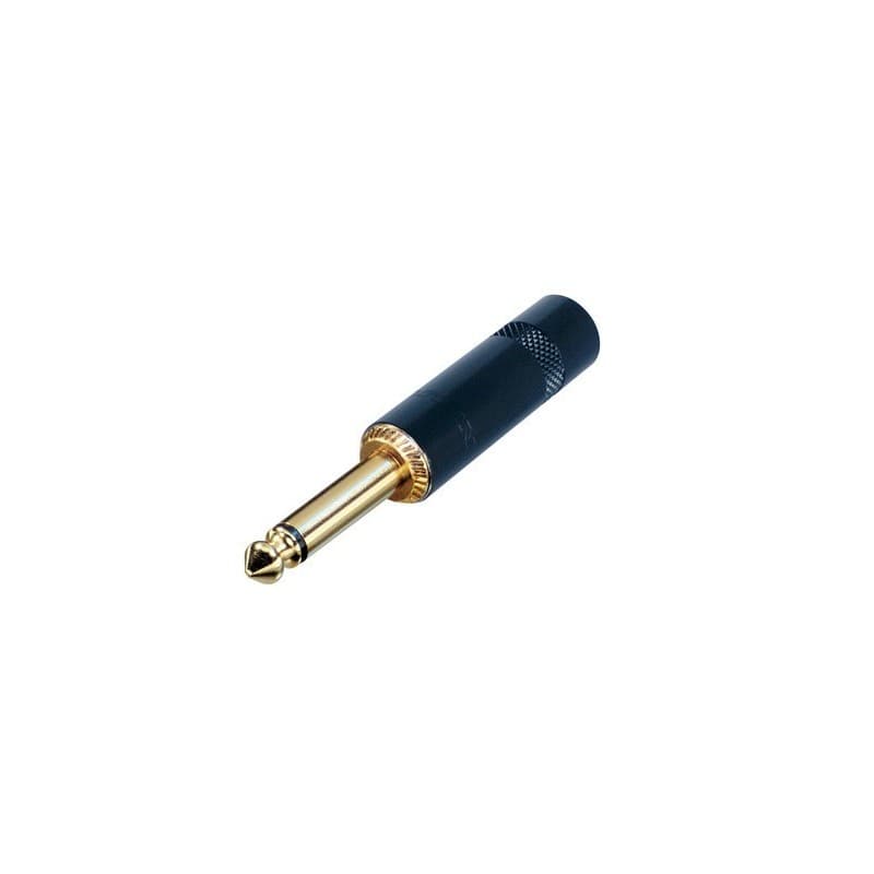 Rean NYS224BG plug mono 1/4 negro puntas de oro