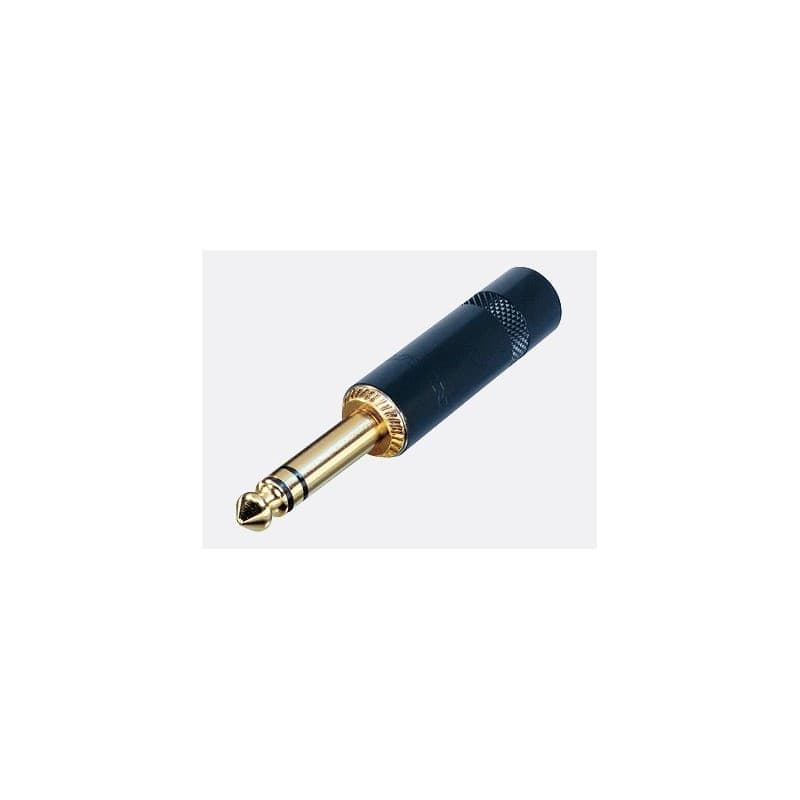 Rean NYS228BG plug stereo 1/4 negro puntas de oro