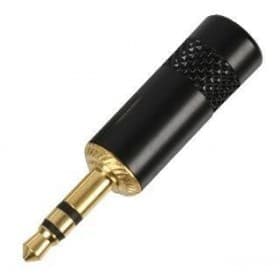 Rean NYS231BG Mini Plug 3.5 mm Stereo negro punta de oro