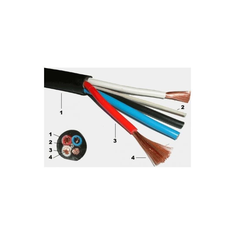 Gotham 54225 Cable de parlante 4 polos X 2,5mm (Rollo 100 mts)