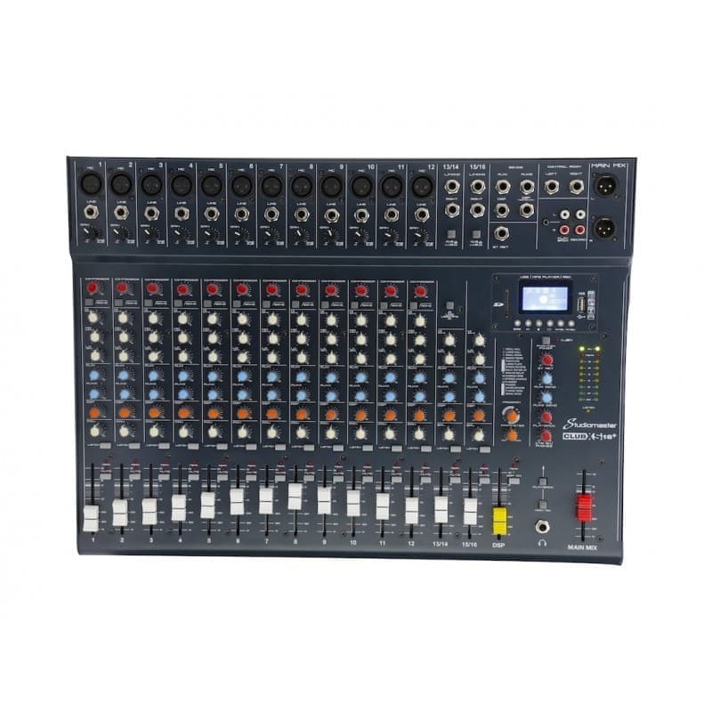 Studiomaster CLUB XS16+ 12 canales Mixer USB/SD/BT