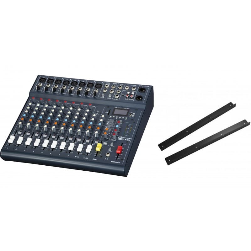 Studiomaster CLUB XS12R Mixer de 12 entradas con USB/SD/BT (Rackeable)