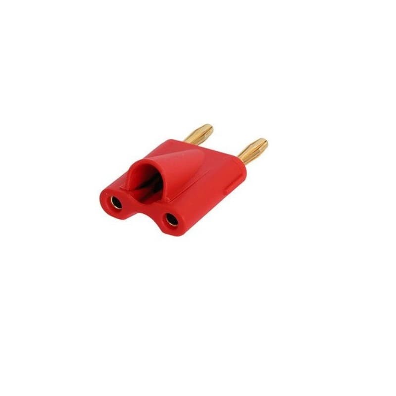 Rean NYS508-R Plug Banana Dual Rojo contactos en oro