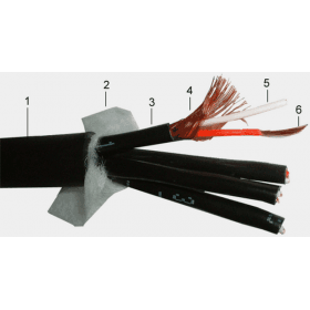 Gotham 34006 Cable Multipar Negro DGS-6 pares