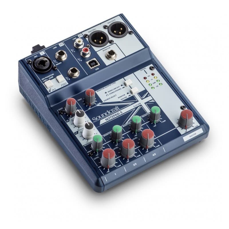 Soundcraft Notepad 5 Mixer analogo con USB record