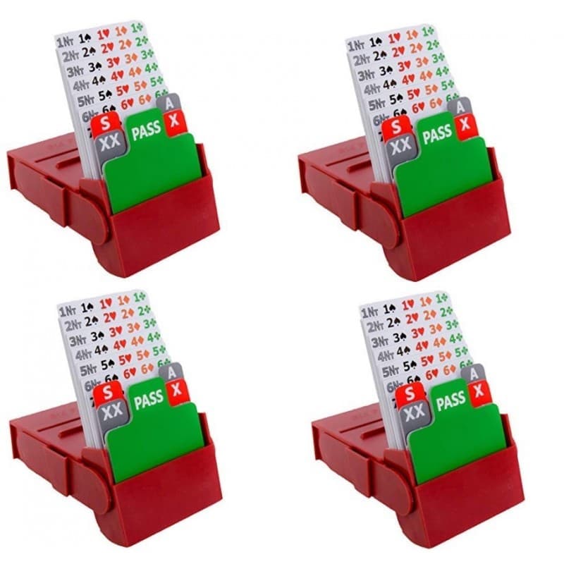 JANNERSTEN 1700E BIDDING BOX BID BUDDY ROJO SET 4 UNID