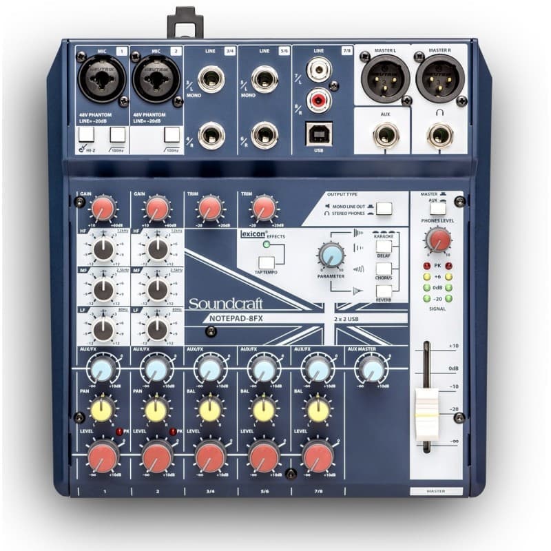 Soundcraft Notepad 8FX Mixer con USB y Efectos