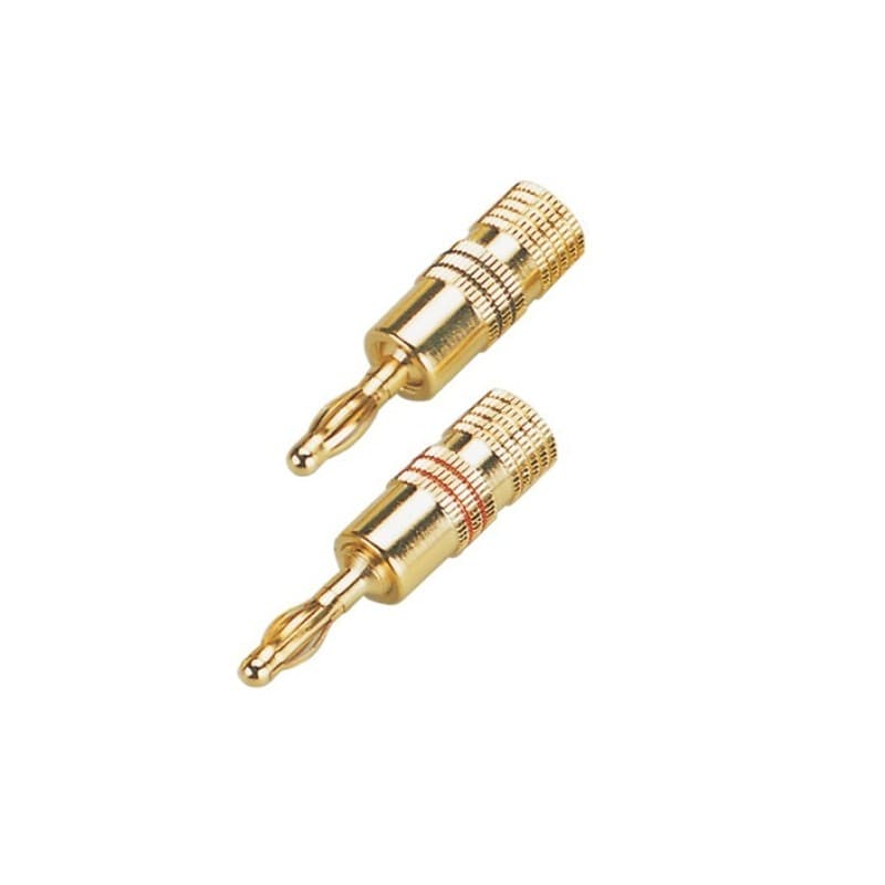 Studiomaster CG125-R Conector Banana Gold/Rojo (Unidad)