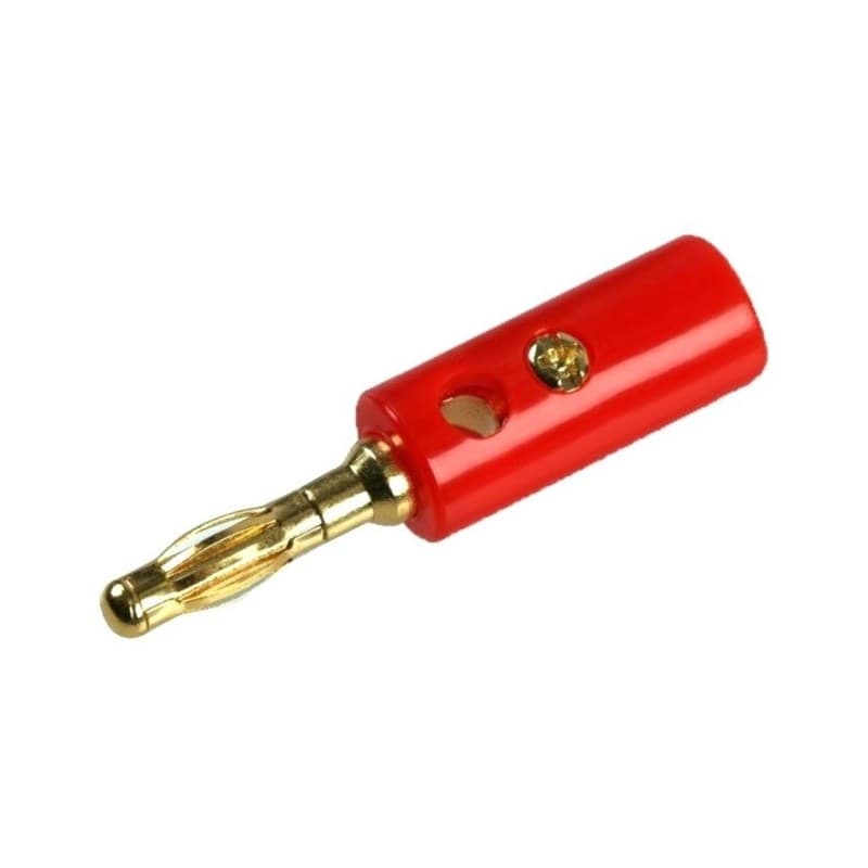 Studiomaster CG104-R Conector banana Plastico Rojo (Unidad)