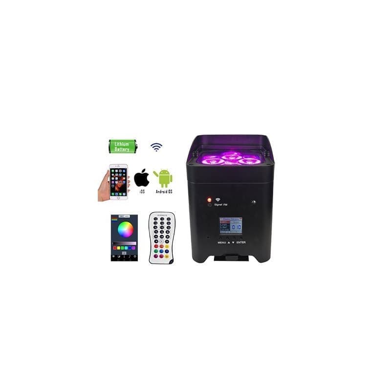 Pandalight PL111 Par Led recargable Wireless, App Control 4x15w