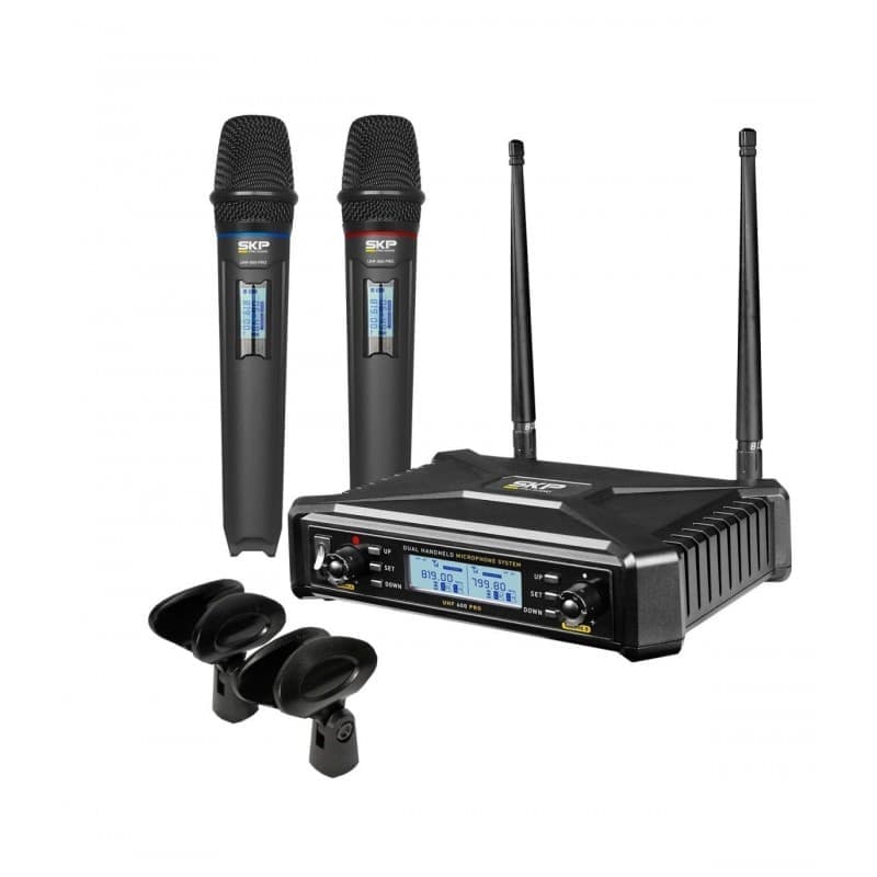 SKP UHF 600 Pro Sistema Inalambrico Vocal doble