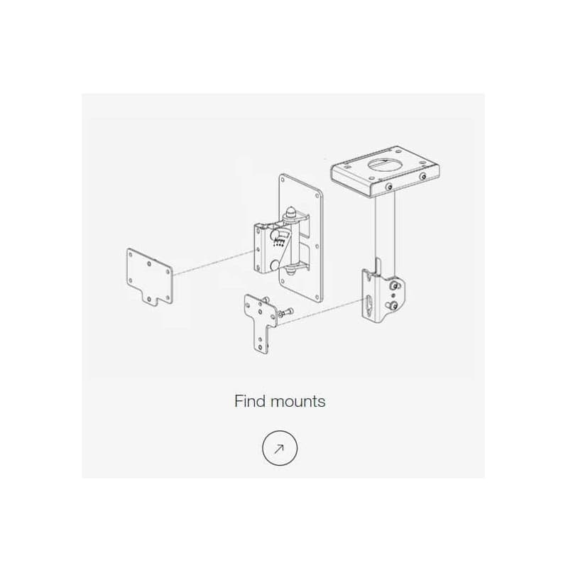 K&M 24354-000-57 Base Adaptador Panel AP2 Negro