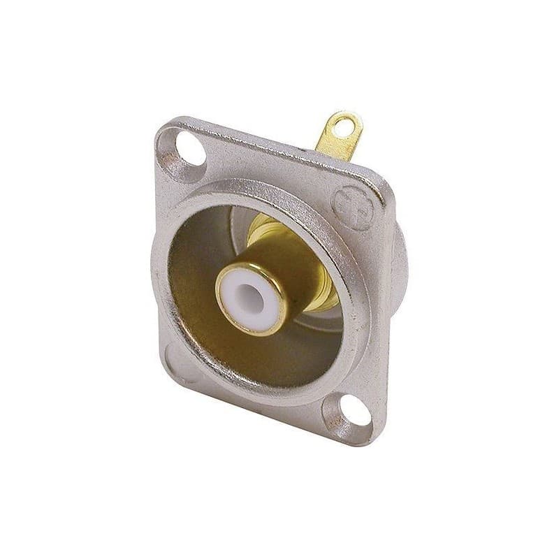 Neutrik NF2D-9 RCA panel hembra blanco