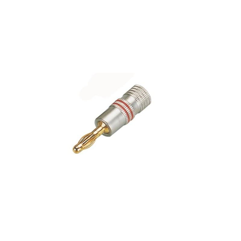 Studiomaster CG123-R Conector Banana Metal/Rojo (unidad)