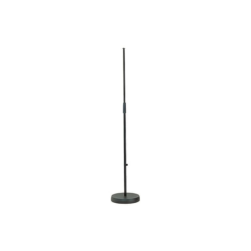 K&M 26000-500-55 Atril de Microfono recto negro base redonda