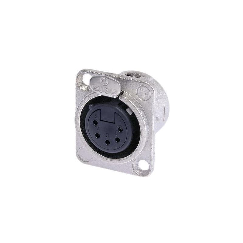 Neutrik NC5FD-L-1 XLR hembra panel cuadrado 5 pines