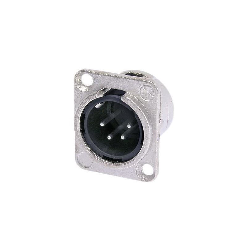 Neutrik NC4MD-L-1 XLR macho panel cuadrado 4 pines