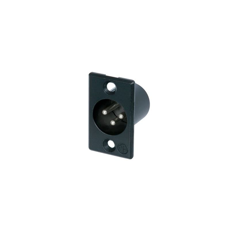 Neutrik NC3MP-BAG XLR macho panel rectangular negro