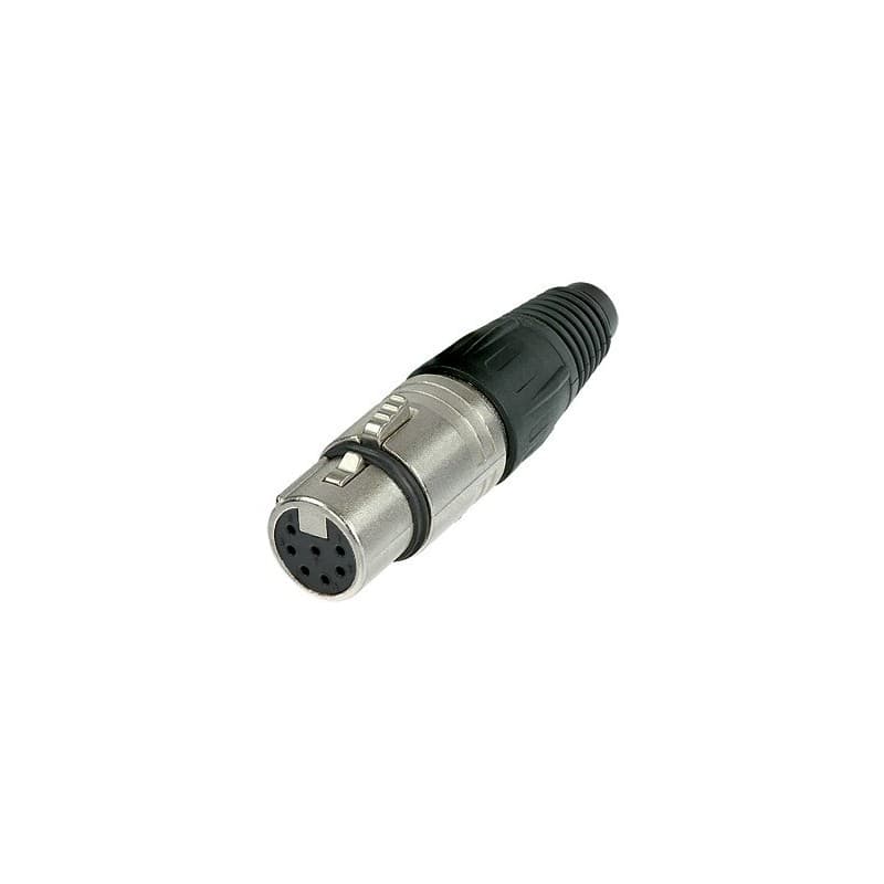 Neutrik NC7FX XLR Hembra volante cromado 7 pines