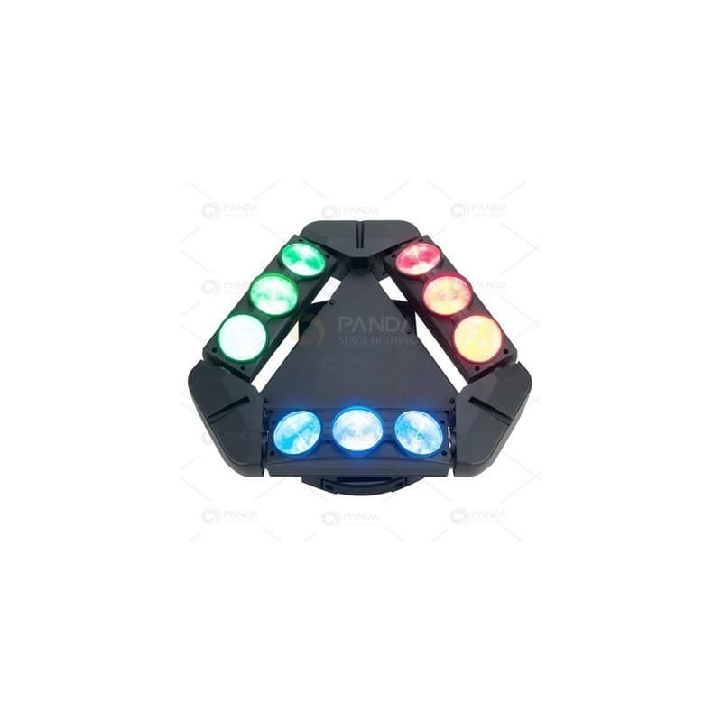Pandalight PS280 Spider Beam 9 x10w cabeza movil triangular