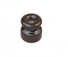 Изолятор для наружного монтажа керамика корич. (уп.50шт) Bironi R-IZ-20-50