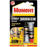 Клей эпоксидный "Супер Эпокси Металл" 2х6мл в ш/б Момент C0037589